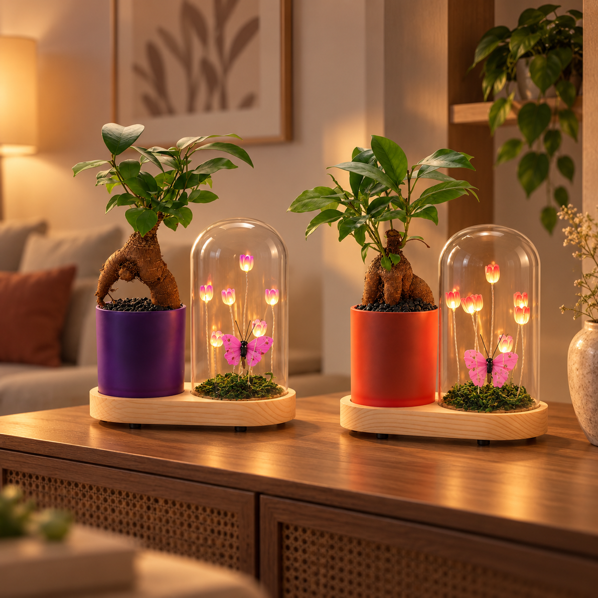 Bonsai Ficus in Flower Duo
