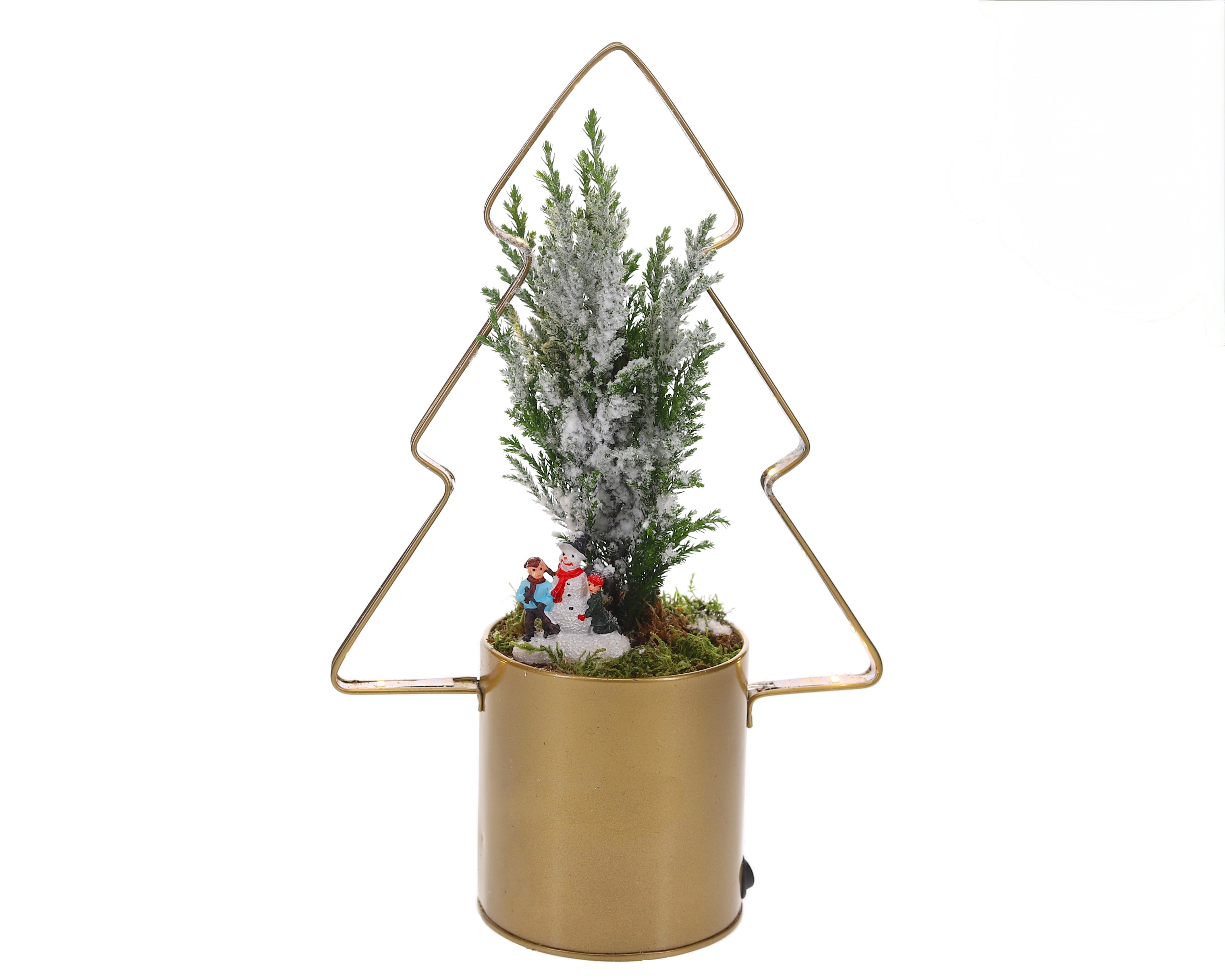 Lighting kerstboom De sneeuwman