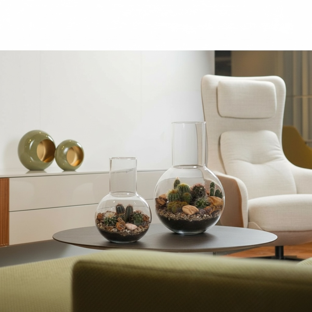 Cactussen in open terrarium Suzanne