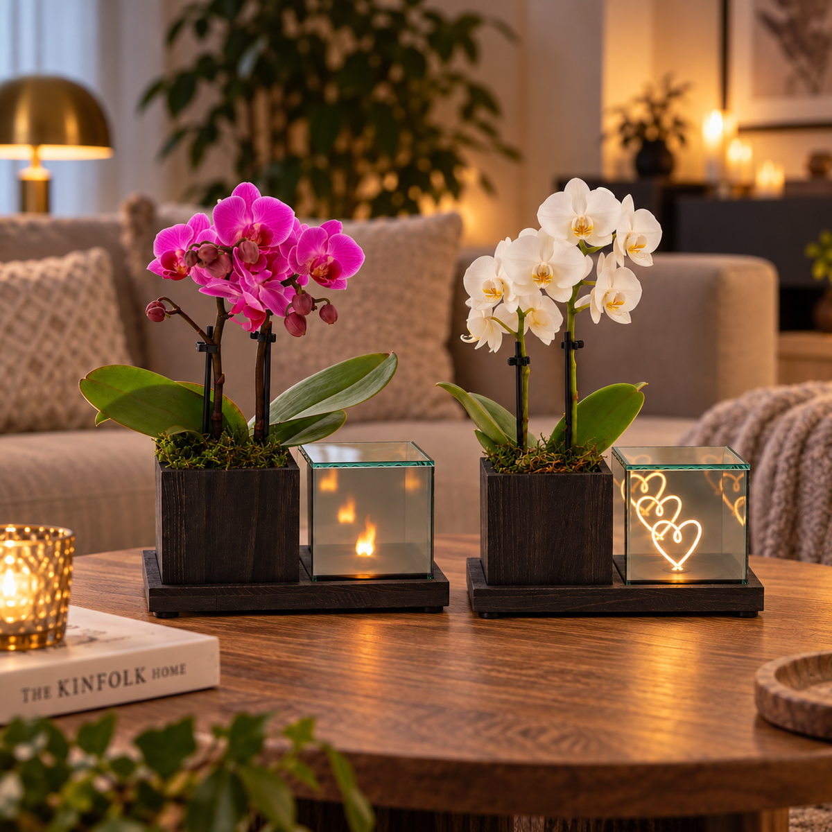 Phalaenopsis in Lighting Planter