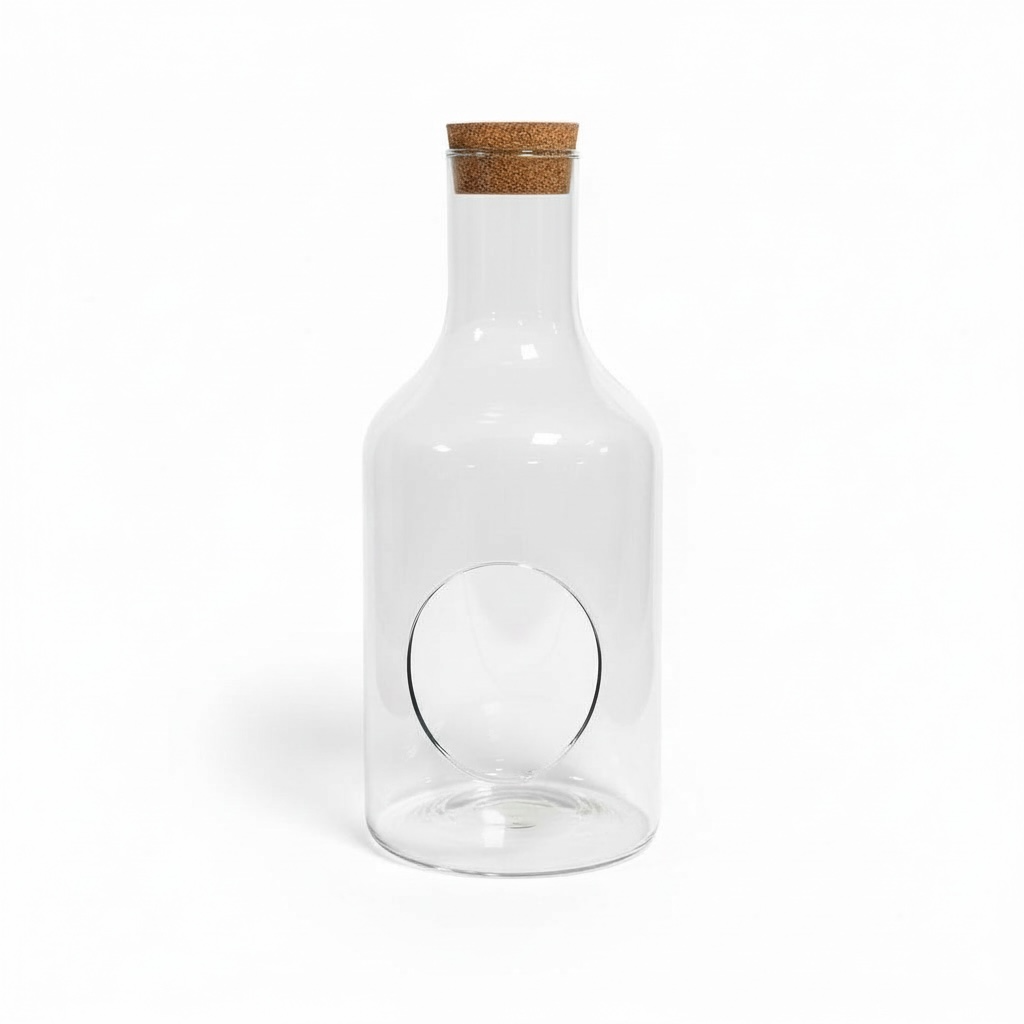 Offene Terrarienflasche aus Glas