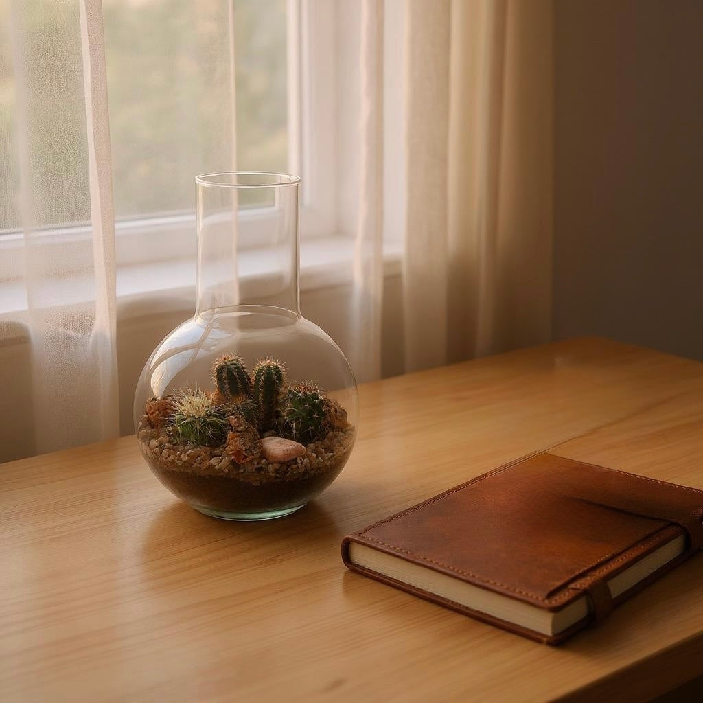 Cactuses in open terrarium Suzanne