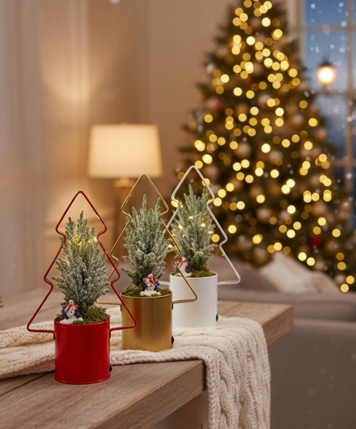 Lighting kerstboom De sneeuwman