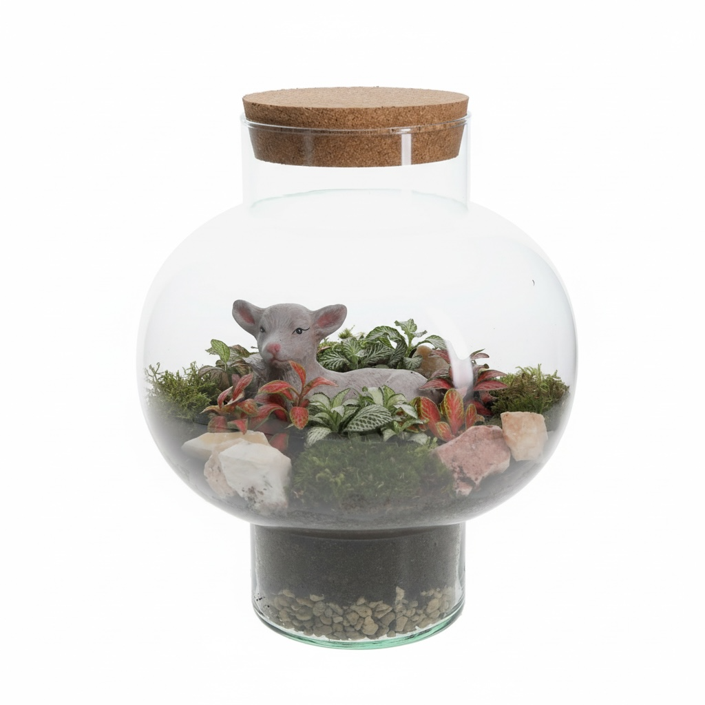Gesloten Terrarium met schaap