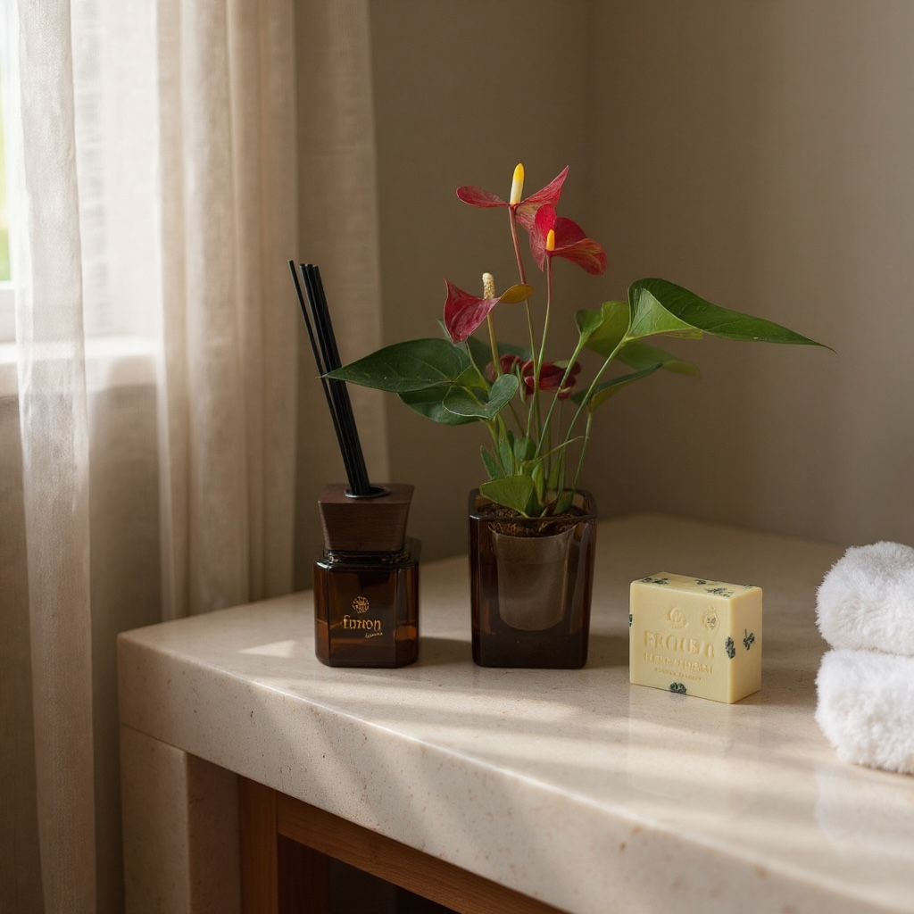 Geurstokjes met plant Anthurium