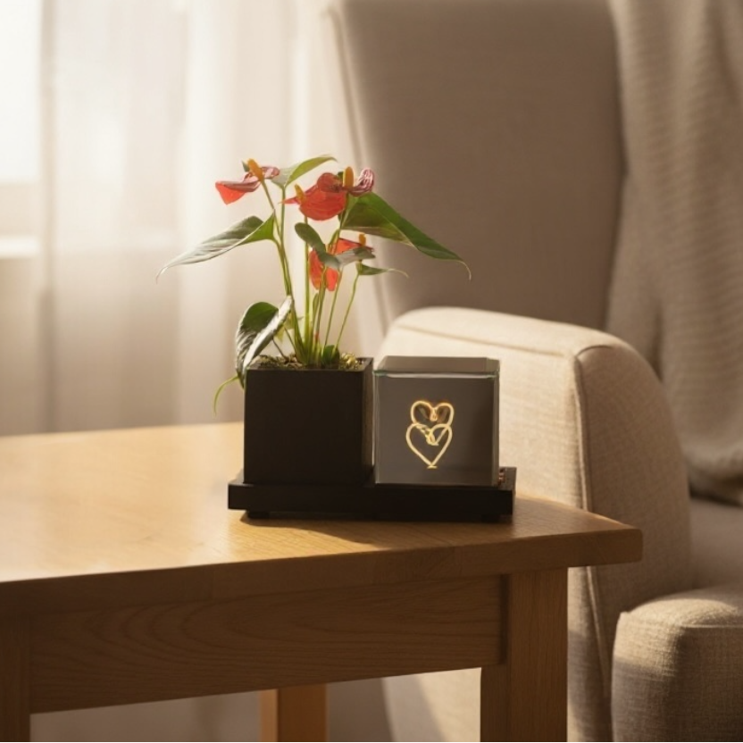 Hart led met Anthurium in planter
