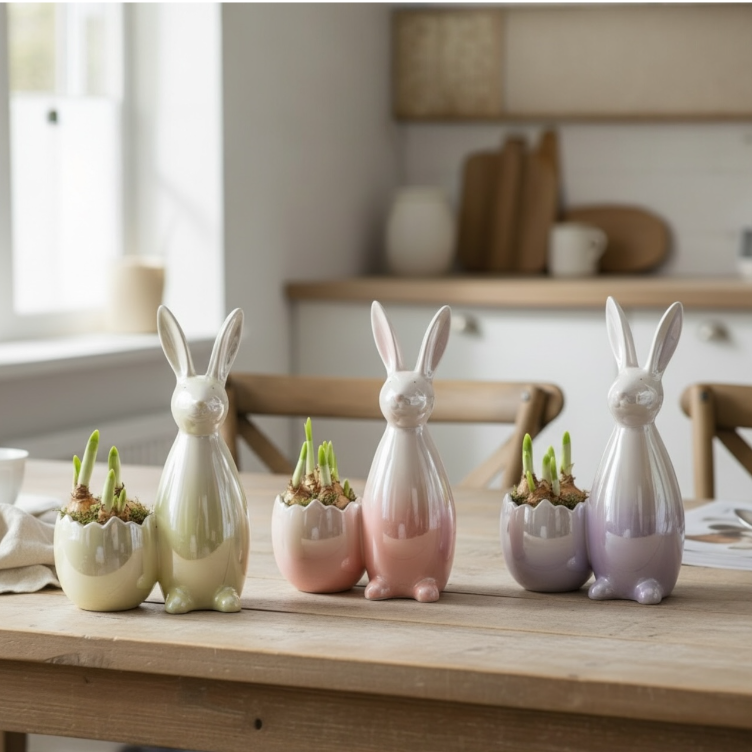 Paashaas decoratie met Narcis