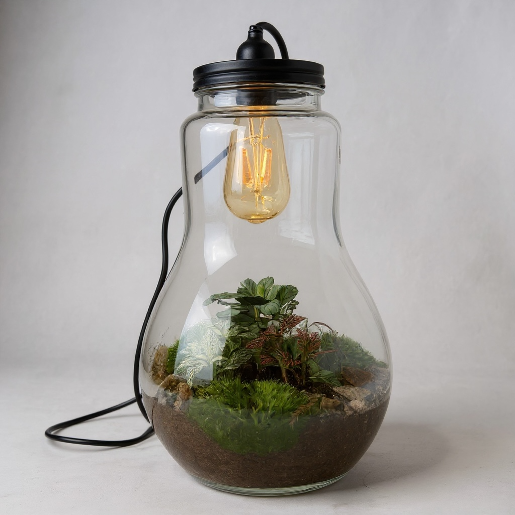 Terrarium met lamp