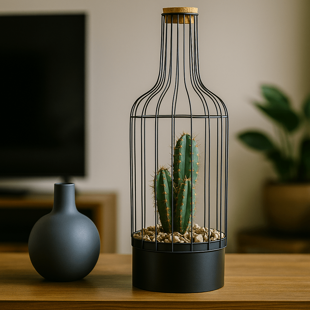 Bottle Metaal Cactus - The Green Bottle Garden