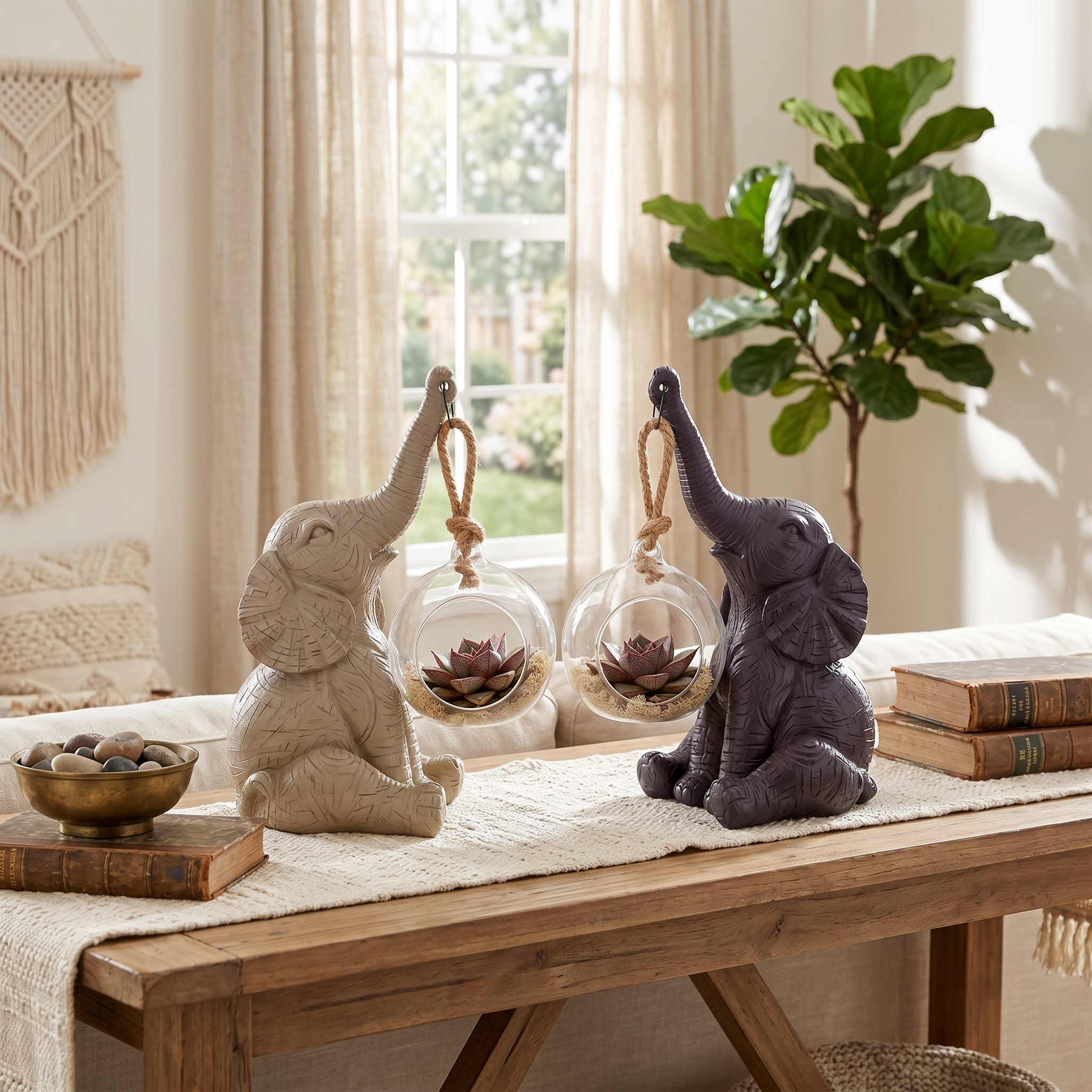 echeveria met polystone olifant
