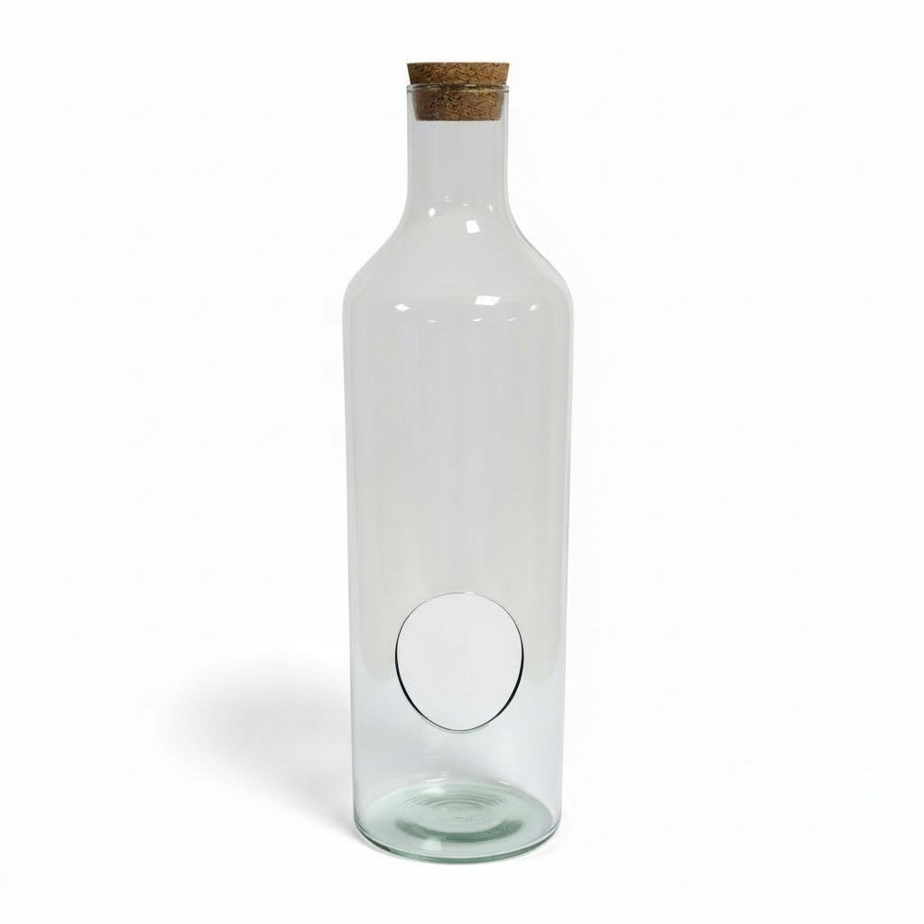 Offene Terrarienflasche aus Glas