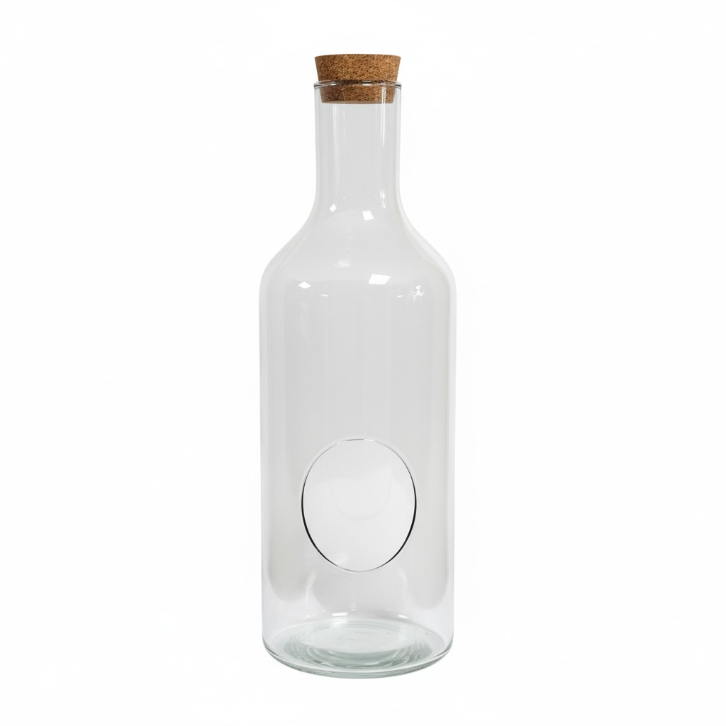 Offene Terrarienflasche aus Glas