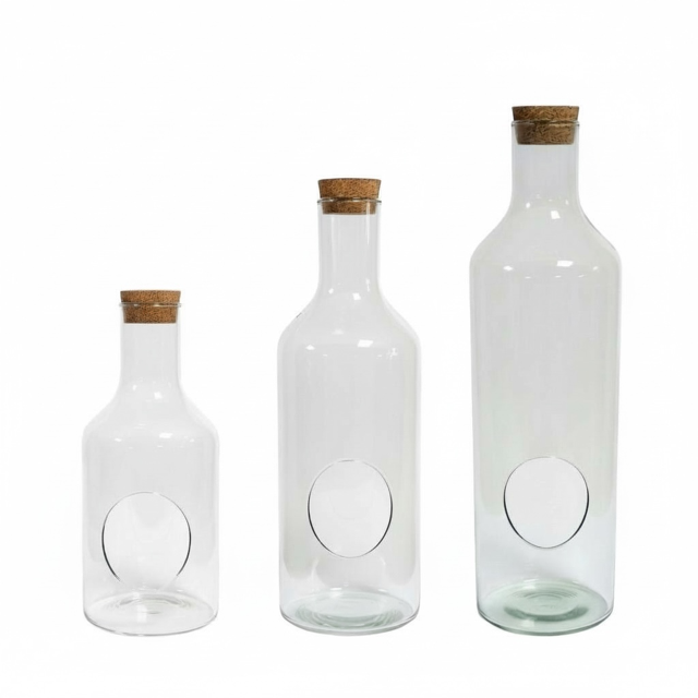 Offene Terrarienflasche aus Glas