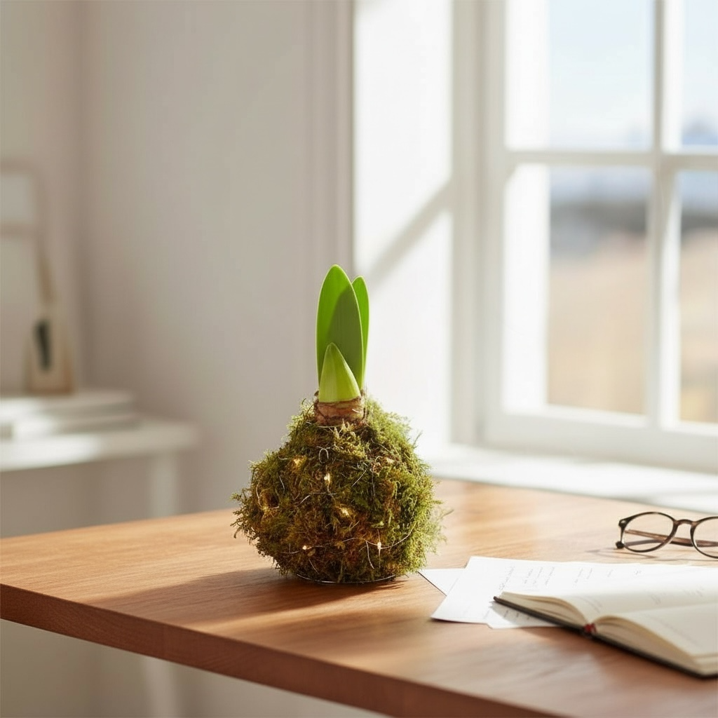 Mosbol Amaryllis met Led-verlichting