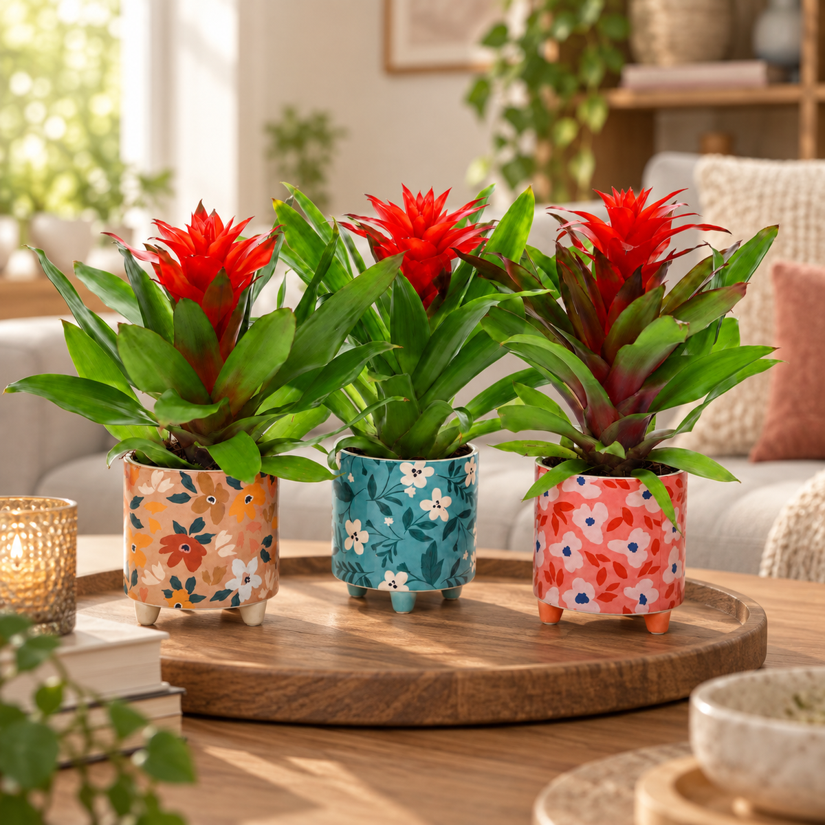 Bromelia Guzmania in bloemetjes pot