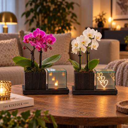 Phalaenopsis in Lighting Planter