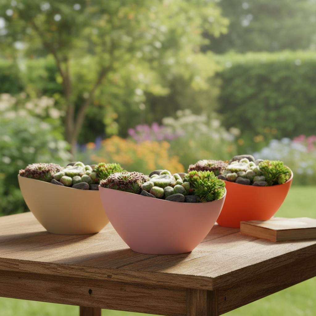 Sempervivum in Schale bio