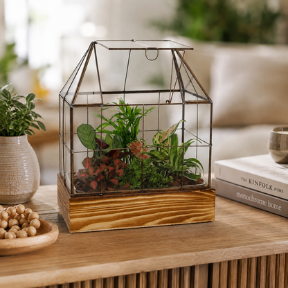 Glazen terrarium kas
