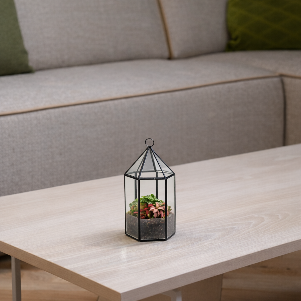 Fittonia in Semi-terrarium Lantaarn