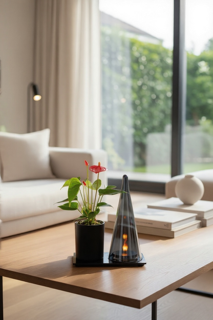 Led verlichting vlam design met Anthurium