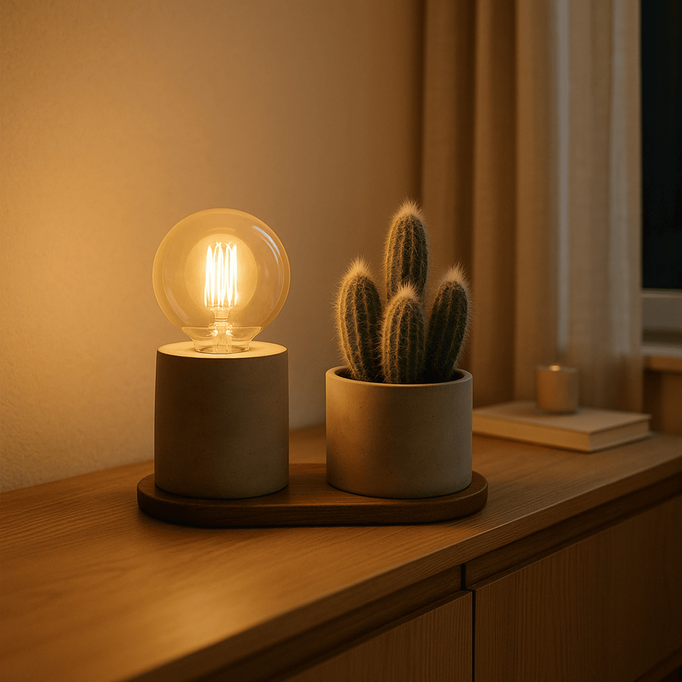 Lighting Betonplankje Cactus