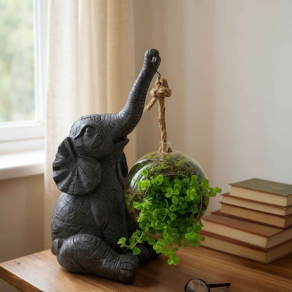 Olifant met pilea