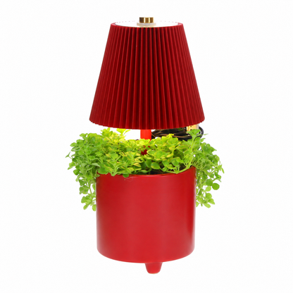 Tafellamp met plant Rood