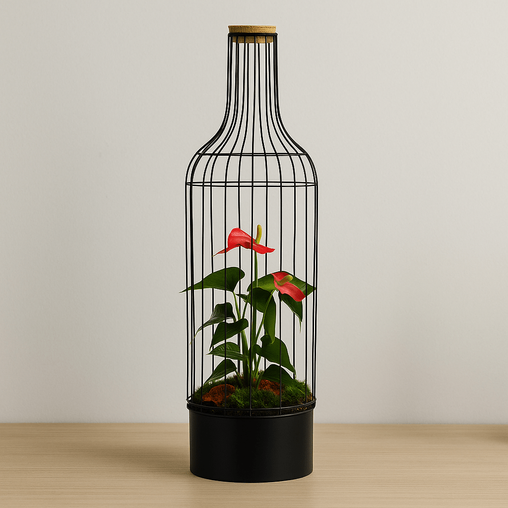 Bottle Metaal Anthurium - The Green Bottle Garden