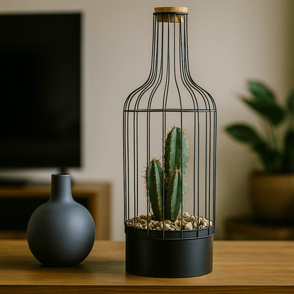 Bottle Metaal Cactus - The Green Bottle Garden
