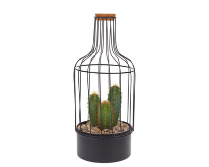 Bottle Metaal Cactus - The Green Bottle Garden